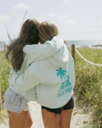 Classic Palm Puff Hoodie in Mint Breeze