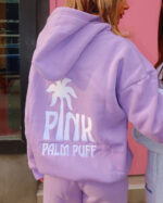 Classic Palm Puff Hoodie in Orchid