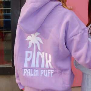 Classic Palm Puff Hoodie in Orchid