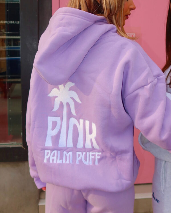 Classic Palm Puff Hoodie in Orchid