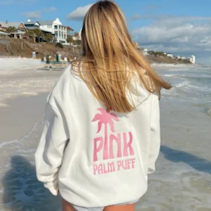 Classic Puff Hoodie in Pink Opal