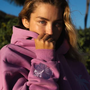 Everything Comes in Waves Hoodie in Acai