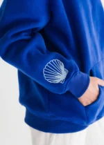 Hawaii Hibiscus Puff Hoodie in Oceanic