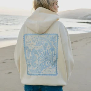 Live in the Moment Puff Hoodie in Sand